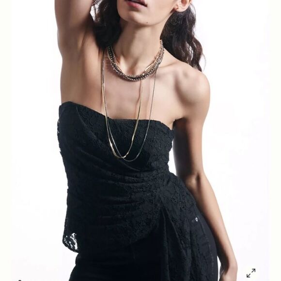 NWT Mare Mare X Anthropologie Corseted Lace Tube Top XS & Small - Picture 1 of 13